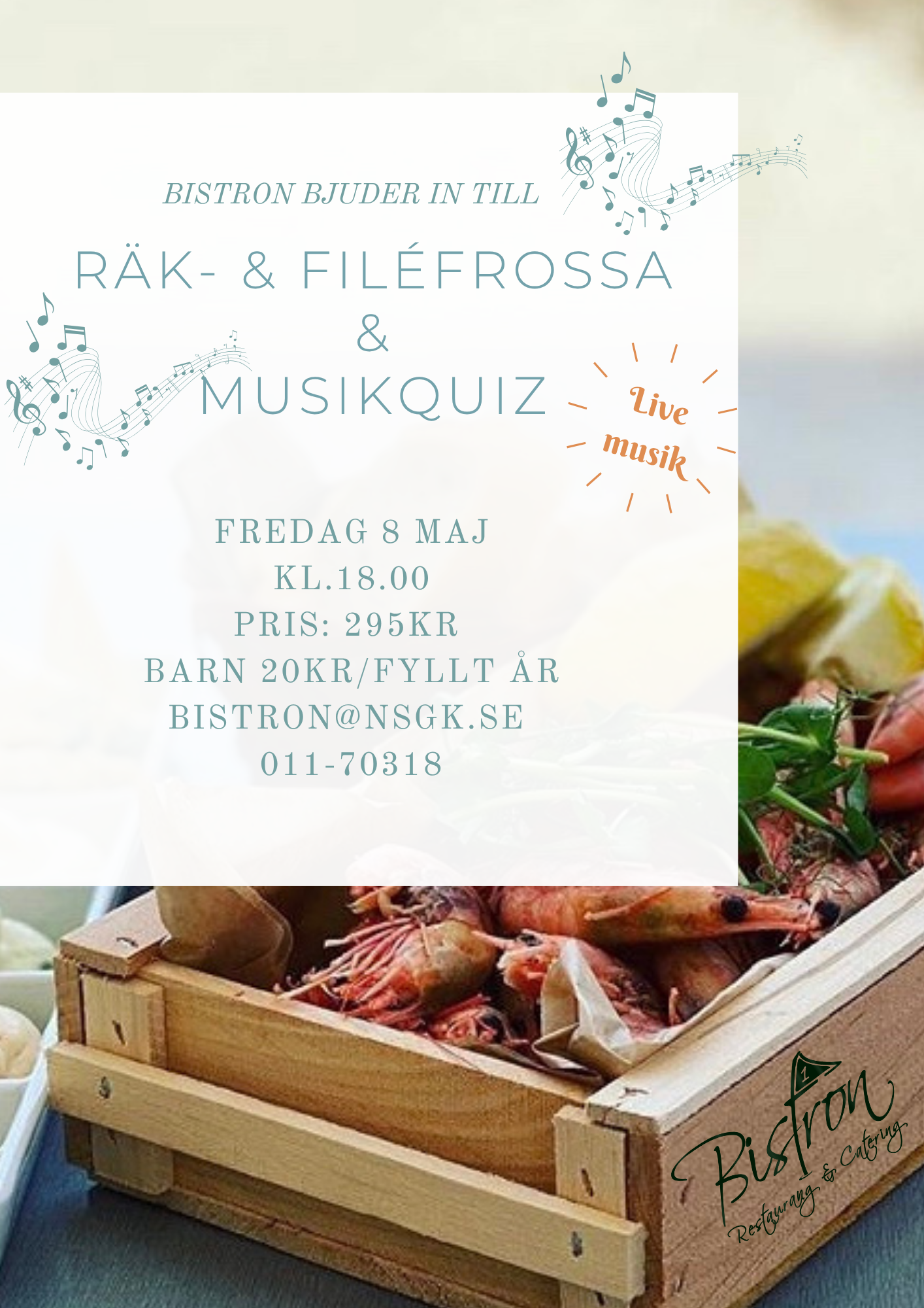 Musikquiz reklamblad